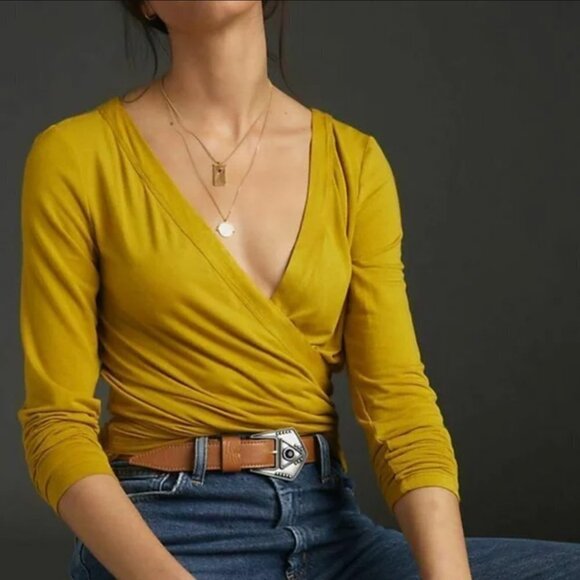 NWT Anthropologie Saturday Sunday Ally Ruched Top - Picture 1 of 11
